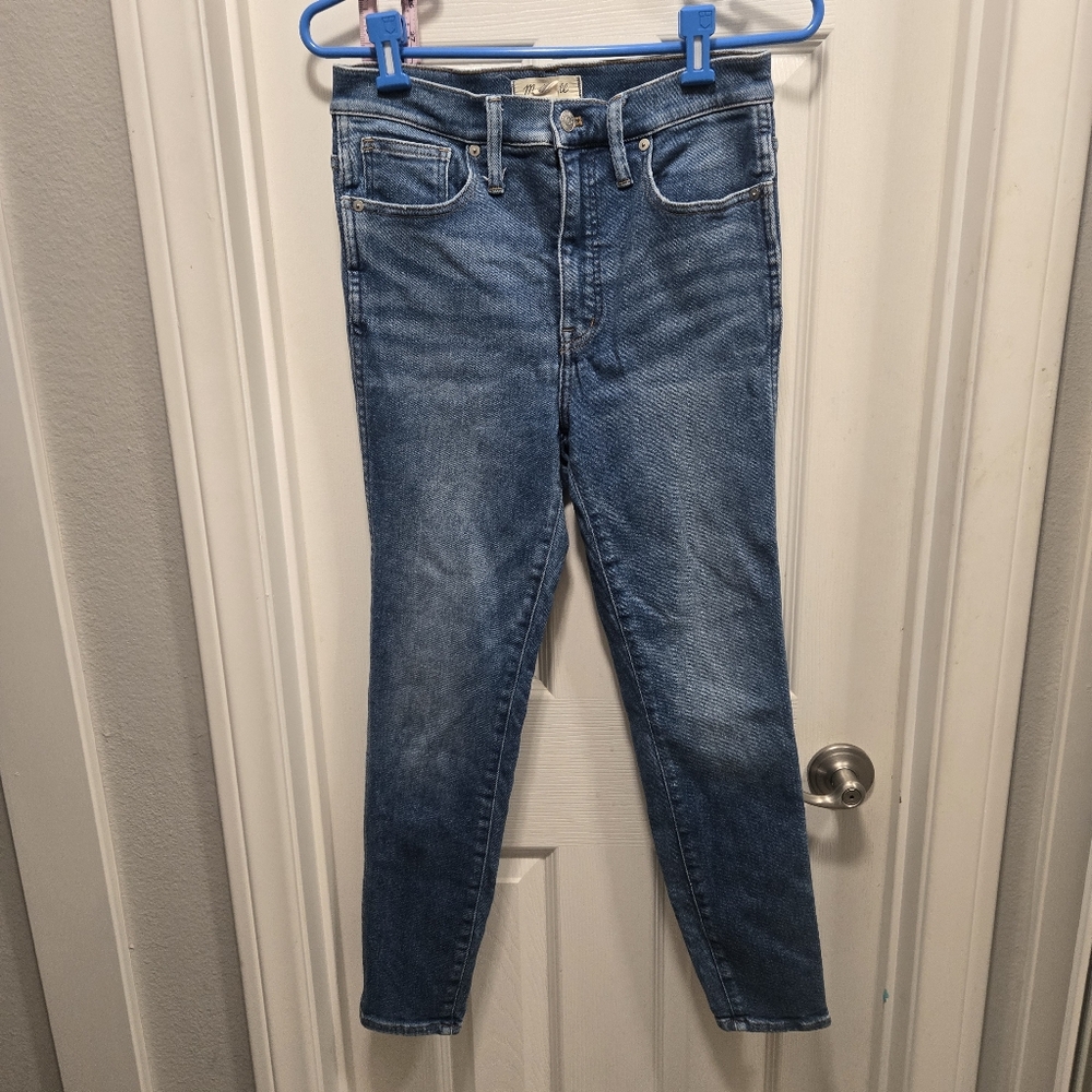 Madewell 10" high rise skinny crop jeans size 28
